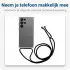 Samsung Galaxy S24 Ultra Hoesje met Koord TPU Back Cover Transparant afbeelding 3