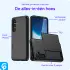 Samsung Galaxy S24 Hoesje met Slider Kaarthouder Back Cover Zwart afbeelding 4