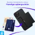 Samsung Galaxy S24 Hoesje met Slider Kaarthouder Back Cover Zwart afbeelding 5