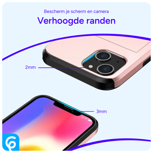 Samsung Galaxy S24 Hoesje met Slider Kaarthouder Back Cover Roze afbeelding 6