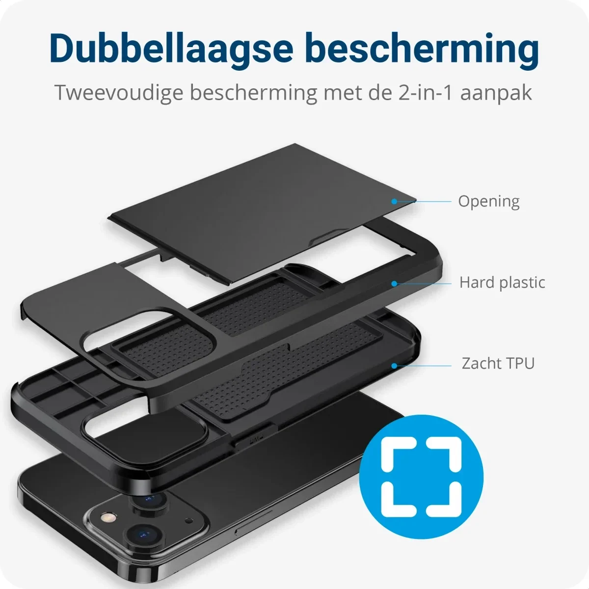 Samsung Galaxy S24 Ultra Hoesje met Slider Kaarthouder Zwart afbeelding 6