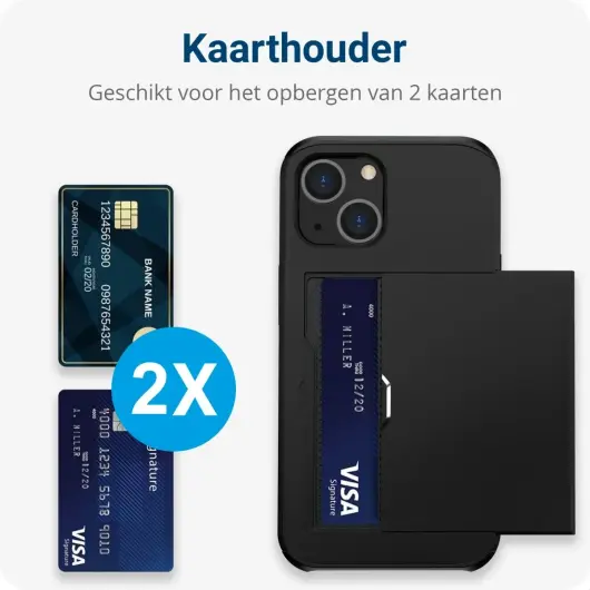 Samsung Galaxy S24 Ultra Hoesje met Slider Kaarthouder Zwart afbeelding 5