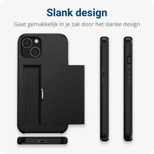 Samsung Galaxy S24 Ultra Hoesje met Slider Kaarthouder Zwart afbeelding 13