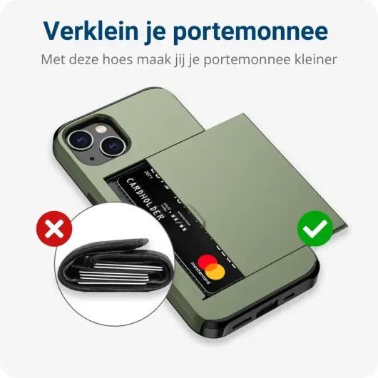 Samsung Galaxy S24 Ultra Hoesje met Slider Kaarthouder Groen afbeelding 12