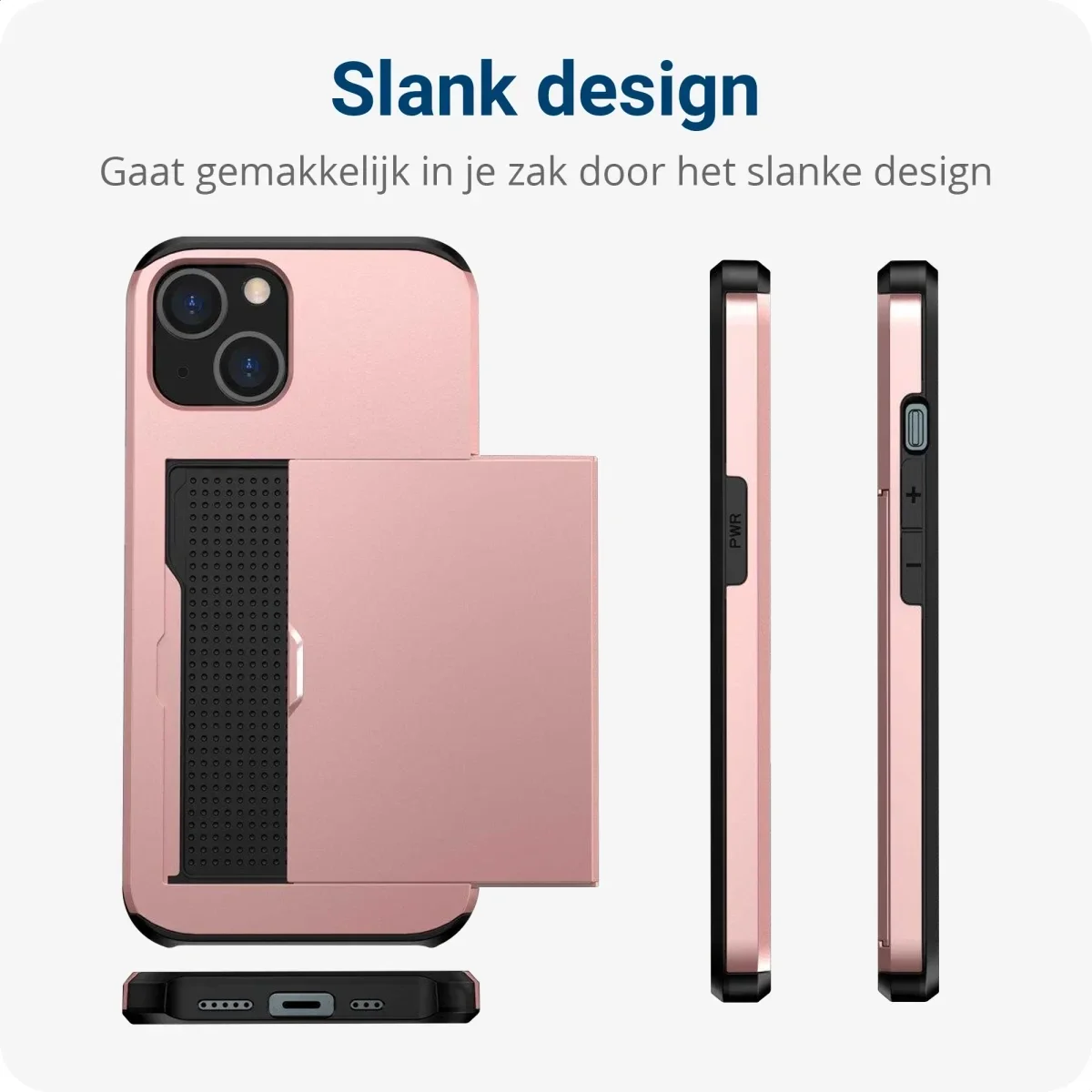 Samsung Galaxy S24 Ultra Hoesje met Slider Kaarthouder Roze afbeelding 12