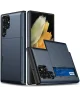 Samsung Galaxy S24 Ultra Hoesje met Slider Kaarthouder Blauw