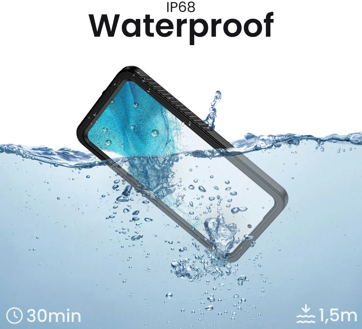 SBG Samsung Galaxy S24 Plus Waterdicht Hoesje Schokbestendig Zwart afbeelding 2