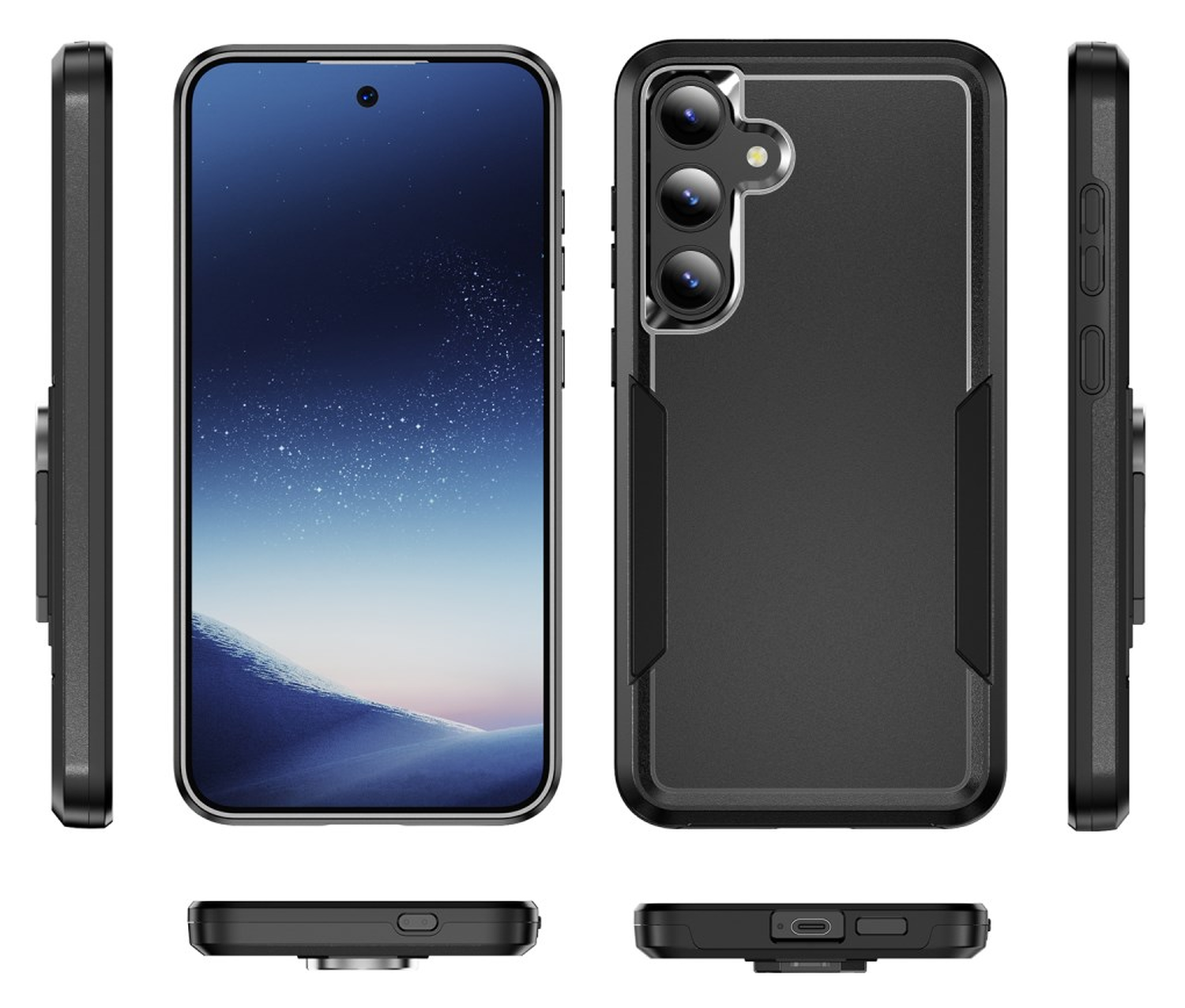 Samsung Galaxy S24 Hoesje Schokbestendige Hardcase Back Cover Zwart afbeelding 9