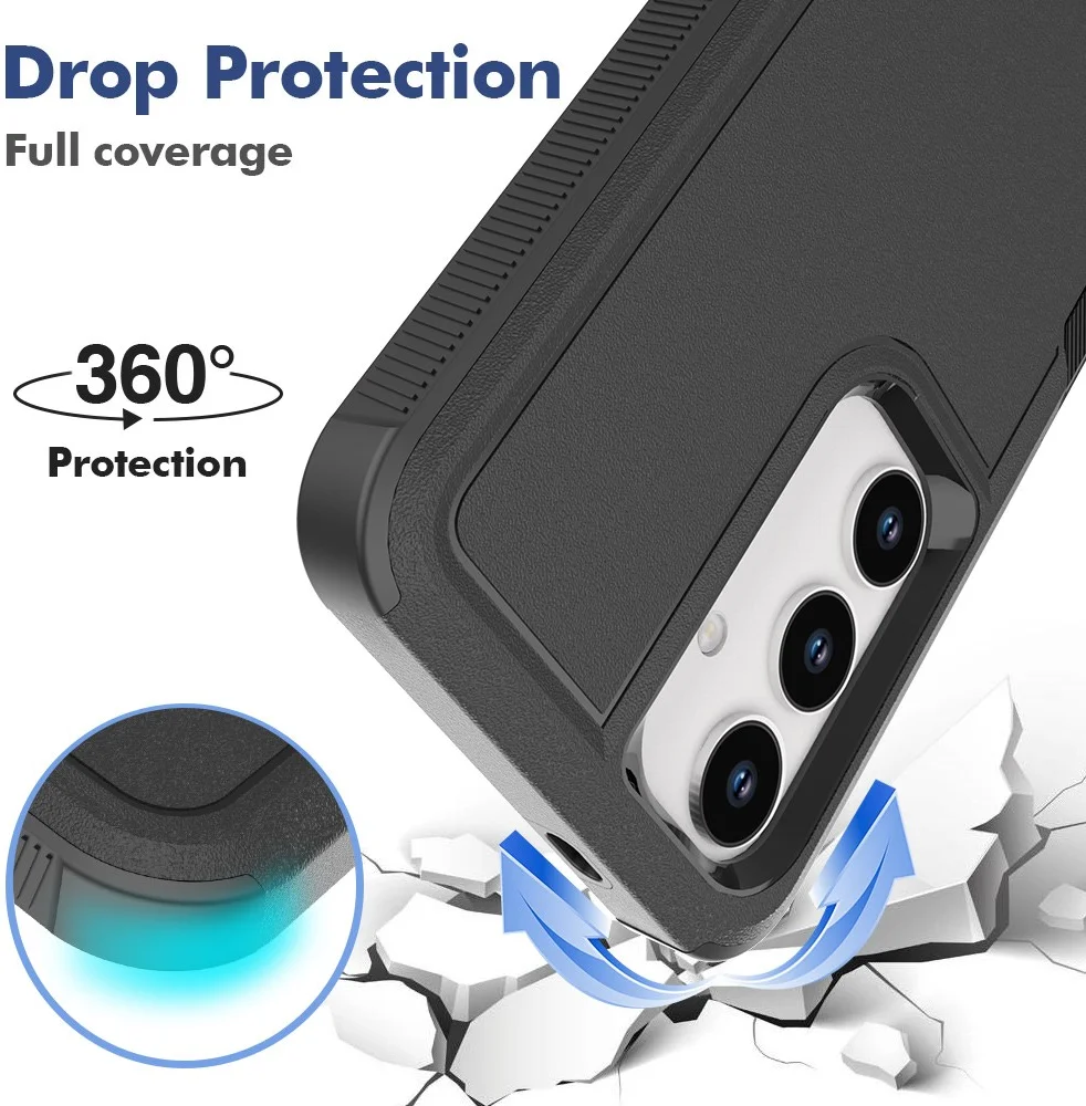 Samsung Galaxy S24 Hoesje Schokbestendige Hardcase Back Cover Zwart afbeelding 2