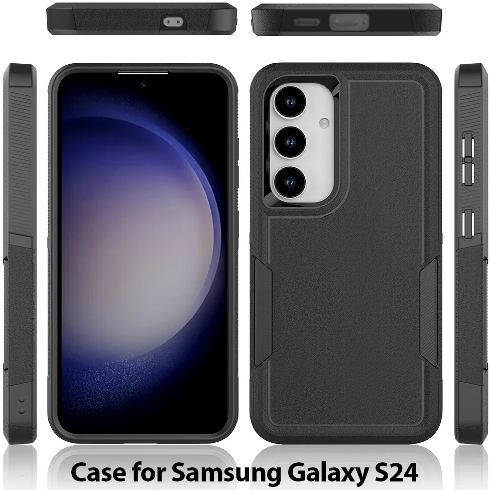Samsung Galaxy S24 Hoesje Schokbestendige Hardcase Back Cover Zwart afbeelding 6