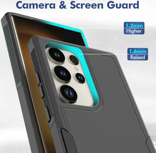 Samsung Galaxy S24 Ultra Hoesje Schokbestendige Hardcase Zwart afbeelding 3