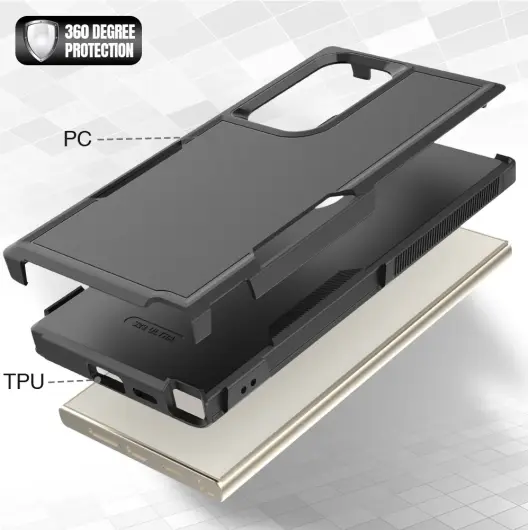 Samsung Galaxy S24 Ultra Hoesje Schokbestendige Hardcase Zwart afbeelding 5