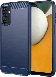 Samsung Galaxy A15 Hoesje Geborsteld TPU Flexibele Back Cover Blauw afbeelding