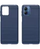 Motorola Moto G14 Hoesje Geborsteld TPU Flexibele Back Cover Blauw