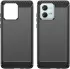 Motorola Moto G54 Hoesje Geborsteld TPU Flexibele Back Cover Zwart afbeelding 2