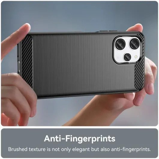 Xiaomi Redmi 12 Hoesje Geborsteld TPU Flexibele Back Cover Zwart afbeelding 6