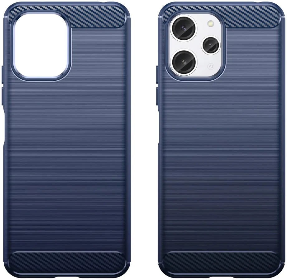 Xiaomi Redmi 12 Hoesje Geborsteld TPU Flexibele Back Cover Blauw afbeelding 2
