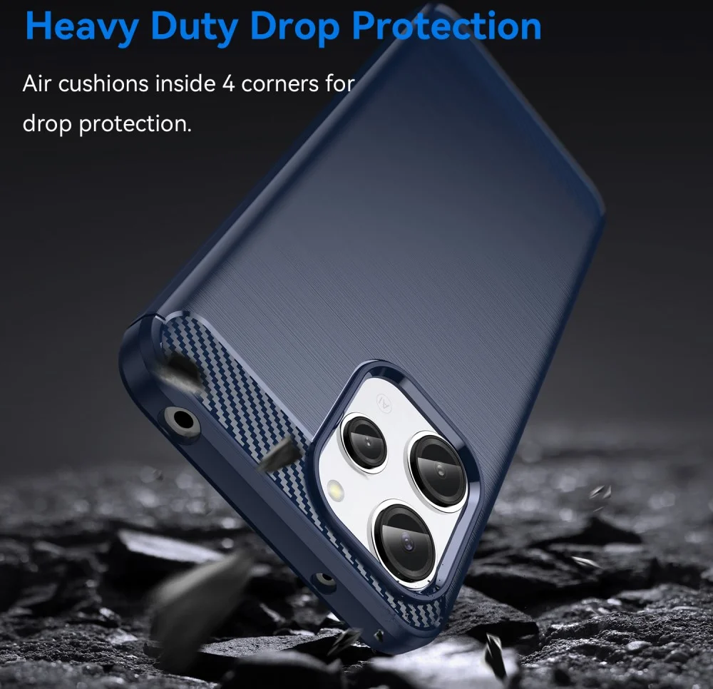 Xiaomi Redmi 12 Hoesje Geborsteld TPU Flexibele Back Cover Blauw afbeelding 4