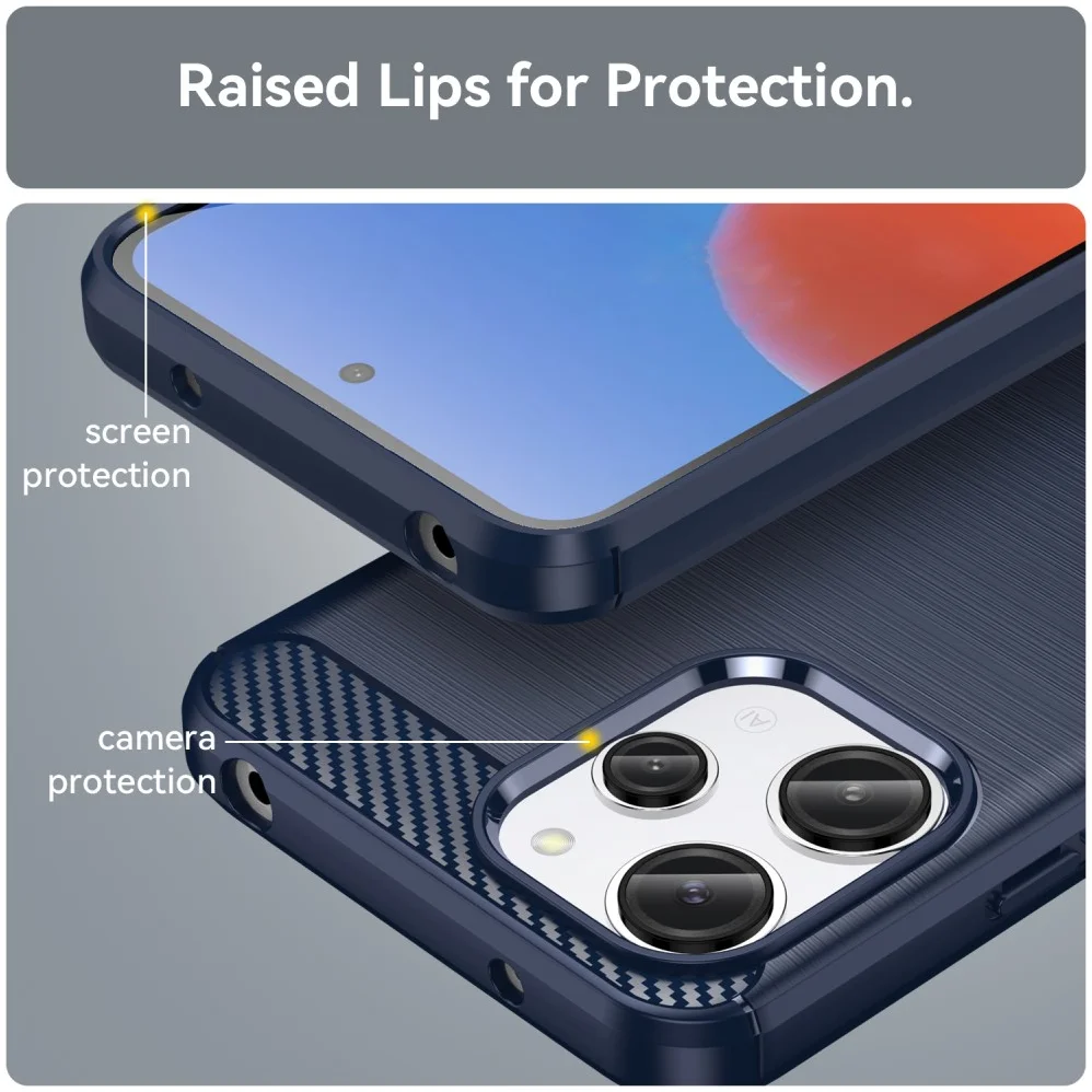 Xiaomi Redmi 12 Hoesje Geborsteld TPU Flexibele Back Cover Blauw afbeelding 7