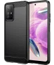 Xiaomi Redmi Note 12S Hoesje Geborsteld TPU Flexibele Back Cover Zwart