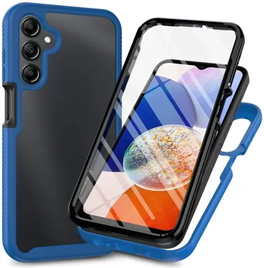 Samsung Galaxy A15 Hoesje Full Protect 360° Cover Hybride Blauw afbeelding 1