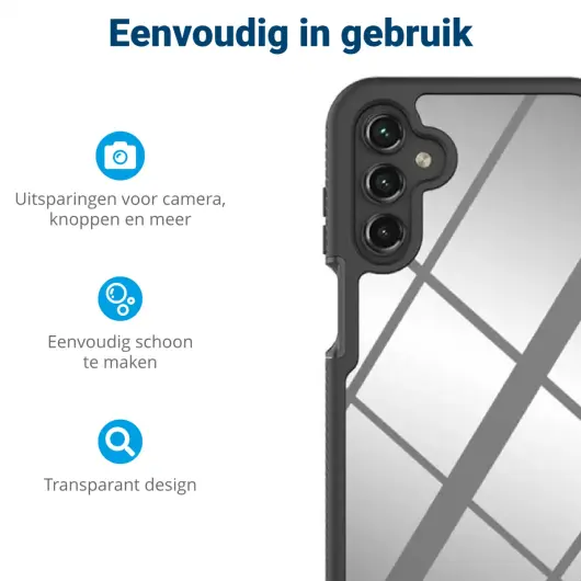 Samsung Galaxy A15 Hoesje Full Protect 360° Cover Hybride Blauw afbeelding 5