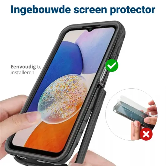 Samsung Galaxy A15 Hoesje Full Protect 360° Cover Hybride Blauw afbeelding 6