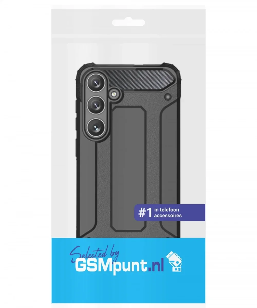 Samsung Galaxy A25 Hoesje Shock Proof Hybride Back Cover Zwart afbeelding 6