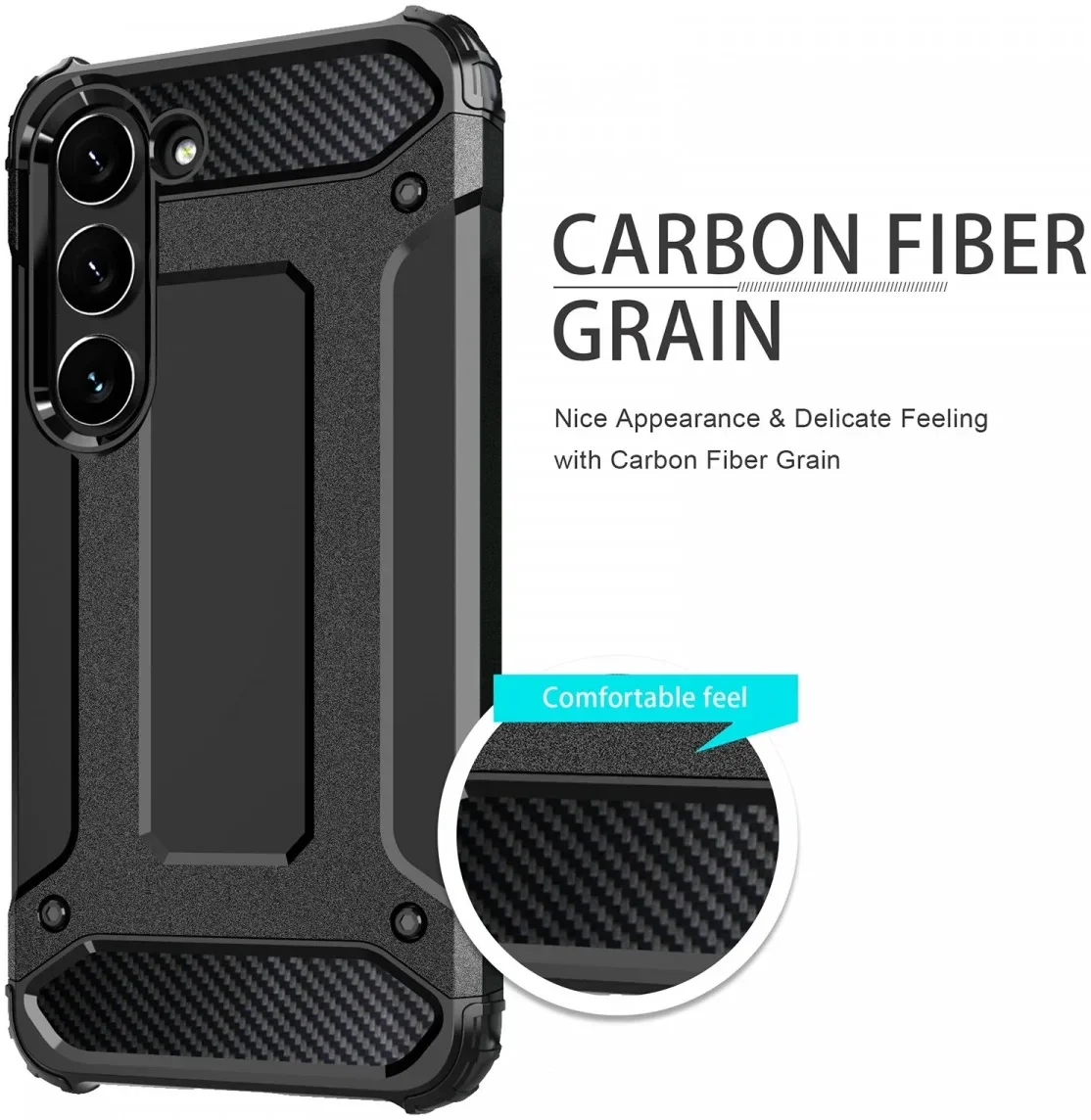 Samsung Galaxy A25 Hoesje Shock Proof Hybride Back Cover Blauw afbeelding 4