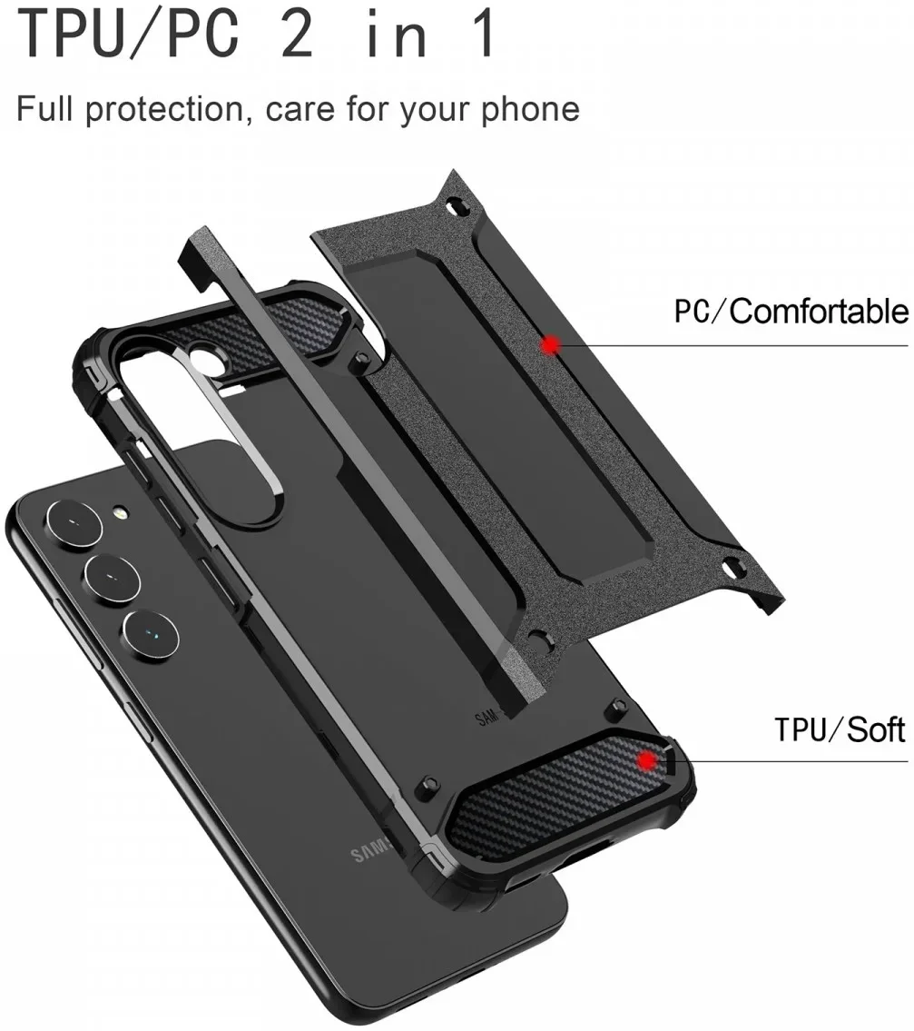 Samsung Galaxy A25 Hoesje Shock Proof Hybride Back Cover Blauw afbeelding 5