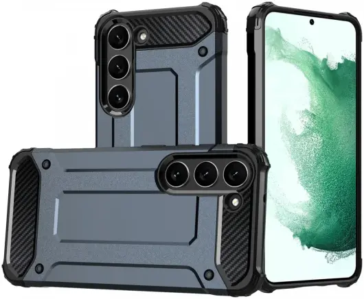 Samsung Galaxy A25 Hoesje Shock Proof Hybride Back Cover Blauw afbeelding 1