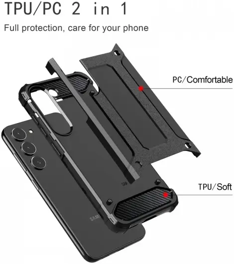 Samsung Galaxy A25 Hoesje Shock Proof Hybride Back Cover Blauw afbeelding 5