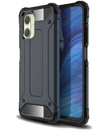 Xiaomi Redmi 12 Hoesje Shock Proof Hybride Back Cover Blauw afbeelding 1