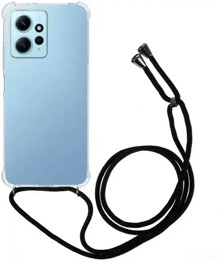 Xiaomi Redmi 12 Hoesje met Koord Schokbestendig TPU Transparant afbeelding 1