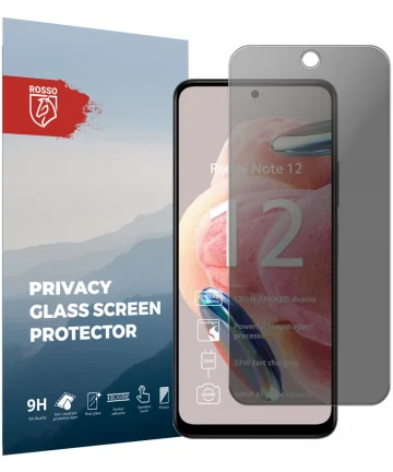 Rosso Xiaomi Redmi 12 9H Tempered Glass Screen Protector Privacy Screen Protectors