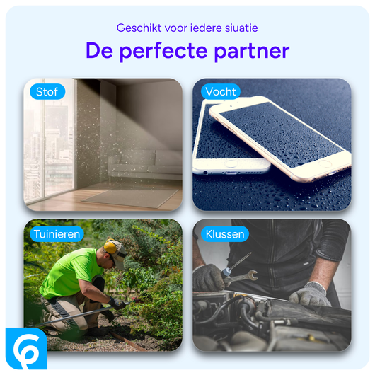 Stofdichte Plug met Plakstrip voor Lightning Poort Zwart (2-Pack) afbeelding 3