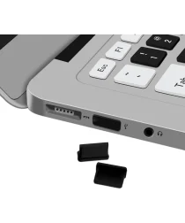Stofdichte Plug (2-Pack) voor USB Poort Zwart