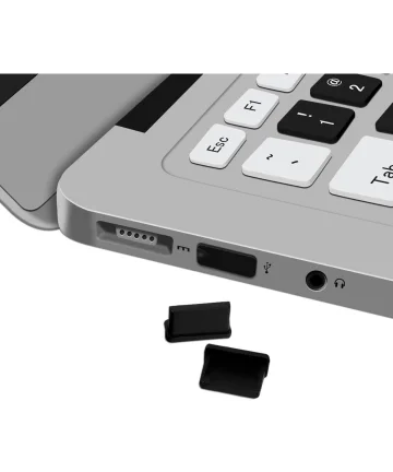 Stofdichte Plug (2-Pack) voor USB Poort Zwart Kabels