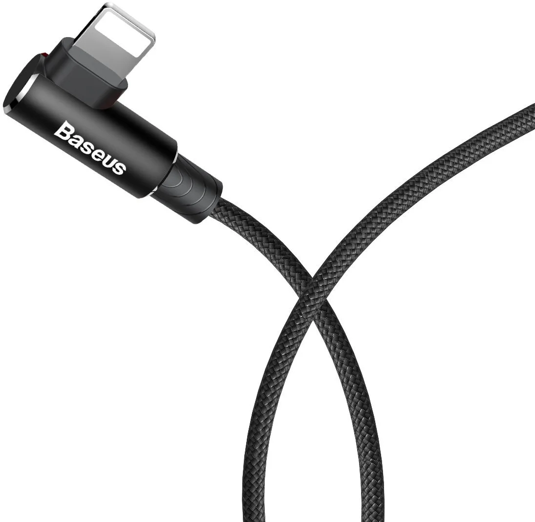 Baseus MVP 90° 2A USB naar Lightning Kabel 1M Haakse Hoek Zwart afbeelding 10
