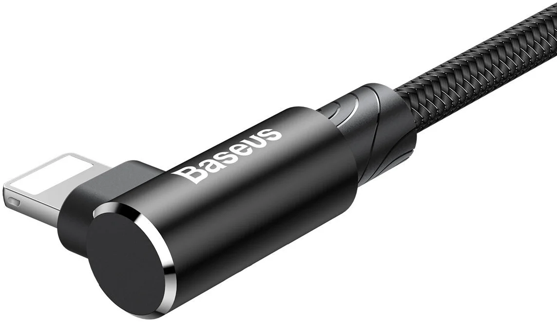 Baseus MVP 90° 2A USB naar Lightning Kabel 1M Haakse Hoek Zwart afbeelding 11
