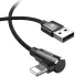 Baseus MVP 90° 2A USB naar Lightning Kabel 1M Haakse Hoek Zwart afbeelding 2