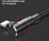 Baseus MVP 90° 2A USB naar Lightning Kabel 1M Haakse Hoek Zwart afbeelding 7