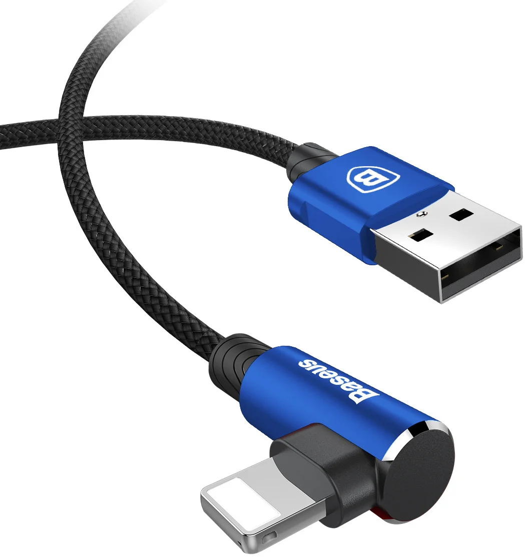Baseus MVP 90° 2A USB naar Lightning Kabel 1M Haakse Hoek Blauw afbeelding 12