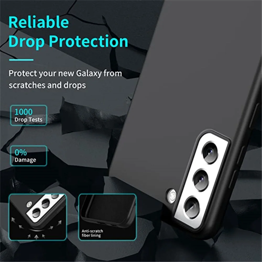 Samsung Galaxy S21 Hoesje met MagSafe Siliconen Back Cover Zwart afbeelding 2