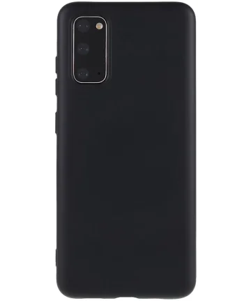 Samsung Galaxy S20 Hoesje met MagSafe Siliconen Back Cover Zwart Hoesjes