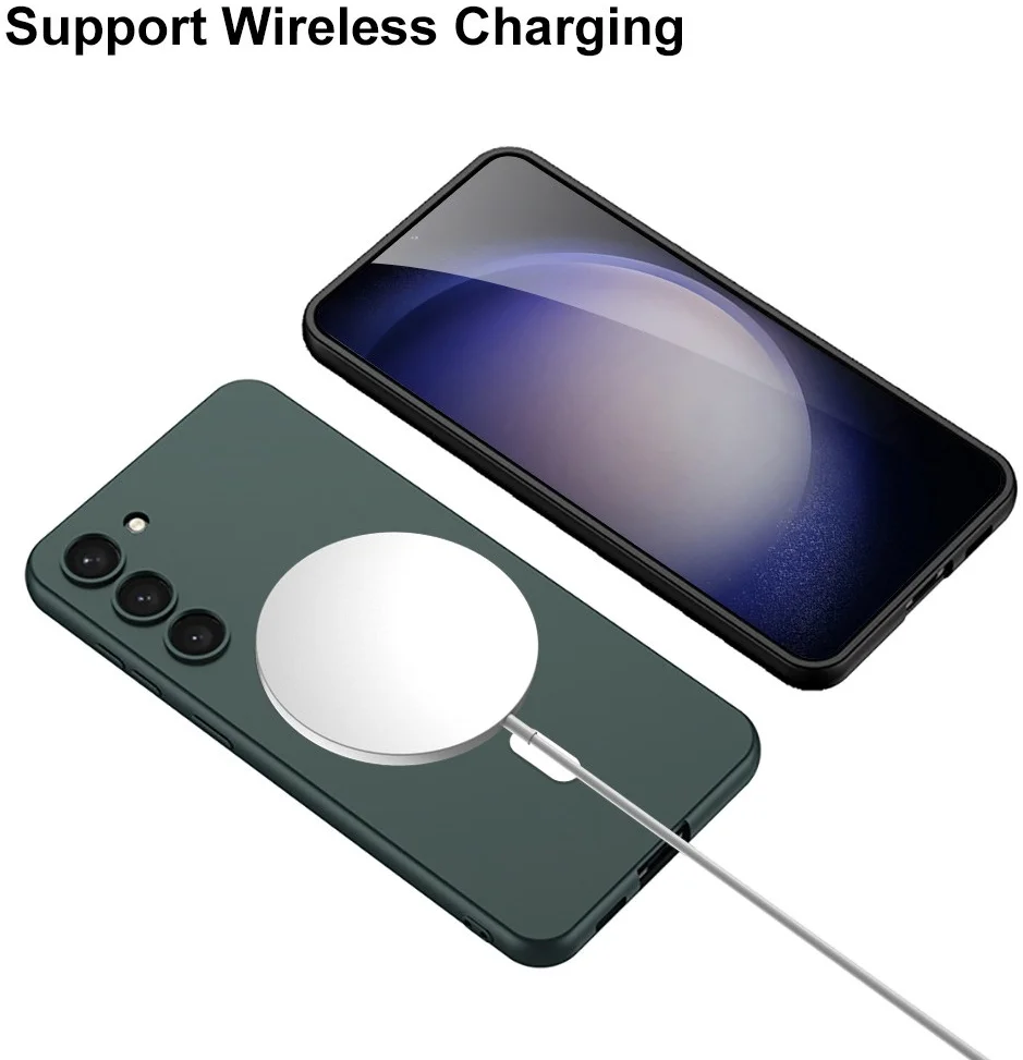 Samsung Galaxy S23 Hoesje met MagSafe Back Cover Case Rood afbeelding 5