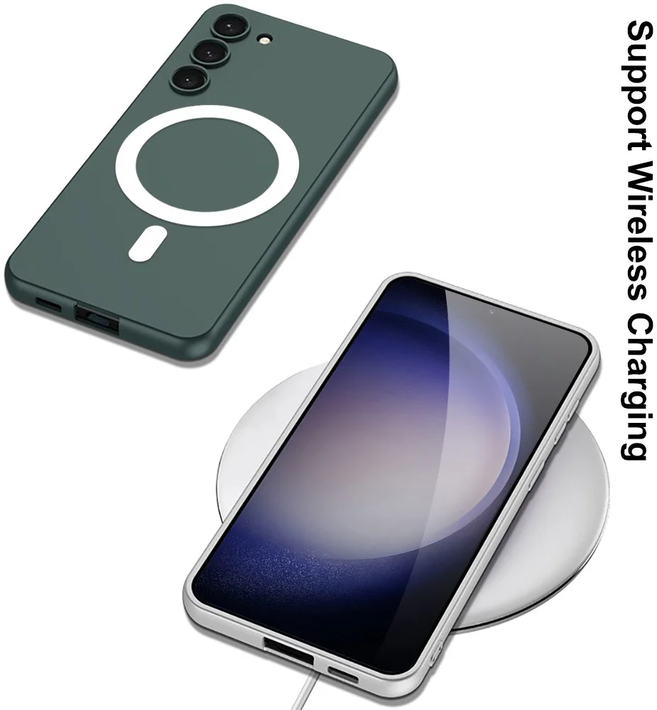 Samsung Galaxy S23 Hoesje met MagSafe Back Cover Case Rood afbeelding 8