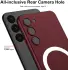 Samsung Galaxy S23 Hoesje met MagSafe Back Cover Case Rood afbeelding 2