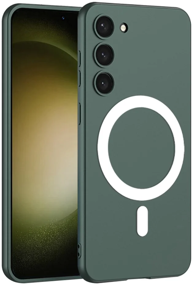Samsung Galaxy S23 Plus Hoesje met MagSafe Back Cover Case Groen afbeelding 1