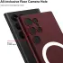 Samsung Galaxy S23 Ultra Hoesje met MagSafe Back Cover Case Rood afbeelding 2